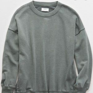 Aerie Distressed Oversized City Sweatshirt